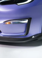Vorsteiner  Satin Carbon Fiber PP 2x2 Front Spoiler  Tesla Model S Plaid VRS Program 2021+                                     - TEV3021 - Image 4