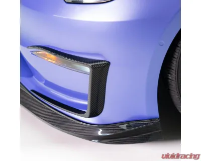 Vorsteiner  Satin Carbon Fiber PP 2x2 Front Spoiler  Tesla Model S Plaid VRS Program 2021+ - TEV3021