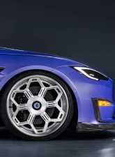 Vorsteiner  Satin Carbon Fiber PP 2x2 Front Spoiler  Tesla Model S Plaid VRS Program 2021+                                     - TEV3021 - Image 8