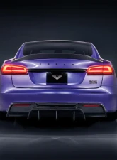 Vorsteiner  Satin Carbon Fiber PP 2x2 Rear Diffuser Tesla Model S Plaid VRS Program 2021+                                     - TEV3041 - Image 8