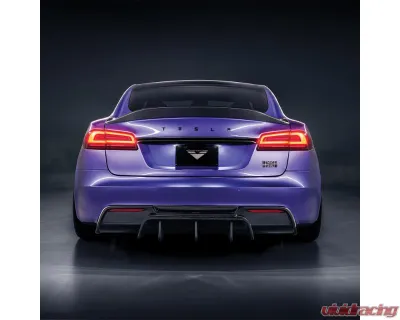 Vorsteiner  Satin Carbon Fiber PP 2x2 Rear Diffuser Tesla Model S Plaid VRS Program 2021+ - TEV3041