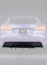 Vorsteiner  Satin Carbon Fiber PP 2x2 Rear Diffuser Tesla Model S Plaid VRS Program 2021+                                     - TEV3041 - Image 2