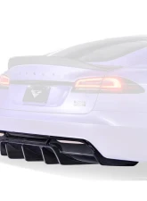 Vorsteiner  Satin Carbon Fiber PP 2x2 Rear Diffuser Tesla Model S Plaid VRS Program 2021+                                     - TEV3041 - Image 4