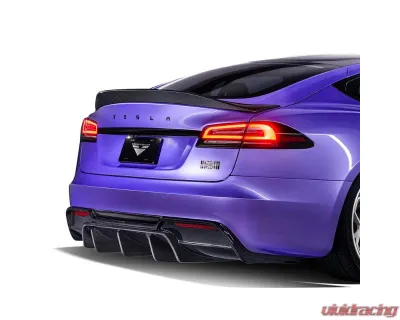 Vorsteiner  Satin Carbon Fiber PP 2x2 Decklid Spoiler Tesla Model S Plaid VRS Program 2021-2022 - TEV3061
