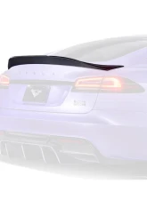 Vorsteiner  Satin Carbon Fiber PP 2x2 Decklid Spoiler Tesla Model S Plaid VRS Program 2021-2022                                     - TEV3061 - Image 2