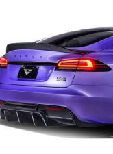 Vorsteiner  Gloss Carbon Fiber PP 2x2 Decklid Spoiler Tesla Model S Plaid VRS Program 2023+                                     - TEV3070 - Image 5