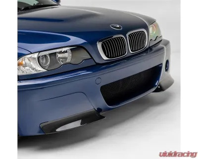 Vorsteiner Primered Front Spoiler w/ Carbon Fiber PP 1x1 Glossy Splitters BMW E46 M3 V-CSL 2000-2006 - BMV4611