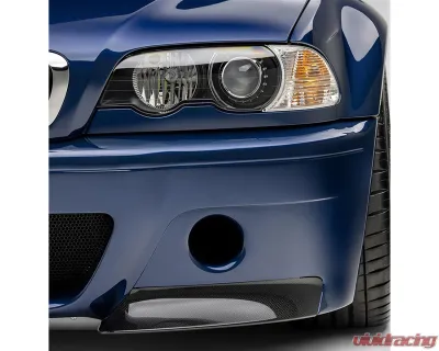 Vorsteiner Primered Front Spoiler w/ Carbon Fiber PP 1x1 Glossy Splitters BMW E46 M3 V-CSL 2000-2006 - BMV4611