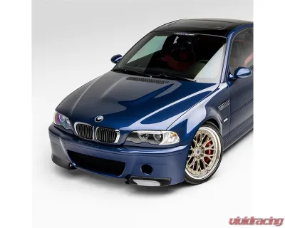 Vorsteiner Primered Front Spoiler w/ Carbon Fiber PP 1x1 Glossy Splitters BMW E46 M3 V-CSL 2000-2006 - BMV4611