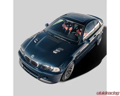 Vorsteiner Carbon Fiber PP 1x1 Glossy V20 Hood BMW M3 E46 2000-2006 - BMV5655