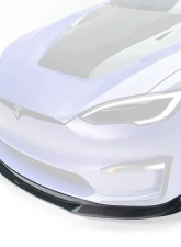 Vorsteiner Carbon Fiber PP 2X2 Glossy Aero Front Spoiler Tesla Model S Plaid 2020-2024                                     - TEV3020 - Image 2