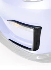 Vorsteiner Carbon Fiber PP 2X2 Glossy Add-On Aero Bumper Flares Tesla Model S Plaid 2020-2024                                     - TEV3025 - Image 2