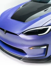 Vorsteiner Carbon Fiber PP 2X2 Glossy Add-On Aero Bumper Flares Tesla Model S Plaid 2020-2024                                     - TEV3025 - Image 3