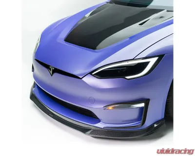 Vorsteiner Carbon Fiber PP 2X2 Glossy Add-On Aero Bumper Flares Tesla Model S Plaid 2020-2024 - TEV3025