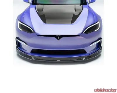 Vorsteiner Carbon Fiber PP 2X2 Glossy Add-On Aero Bumper Flares Tesla Model S Plaid 2020-2024 - TEV3025