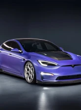 Vorsteiner Carbon Fiber PP 2X2 Glossy Add-On Aero Bumper Flares Tesla Model S Plaid 2020-2024                                     - TEV3025 - Image 8