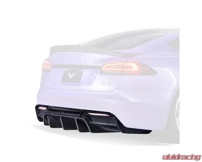 Vorsteiner Carbon Fiber PP 2X2 Glossy Aero Rear Diffuser Tesla Model S Plaid 2020-2024 - TEV3040