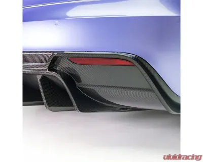 Vorsteiner Carbon Fiber PP 2X2 Glossy Aero Rear Diffuser Tesla Model S Plaid 2020-2024 - TEV3040