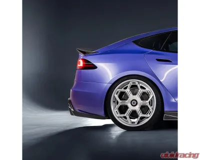Vorsteiner Carbon Fiber PP 2X2 Glossy Aero Rear Diffuser Tesla Model S Plaid 2020-2024 - TEV3040