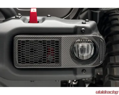 Vorsteiner JX Edition Carbon Fiber PP 2x2 Glossy Aero Fog Light Covers Jeep Wrangler JL 2018+ - VRJ1010