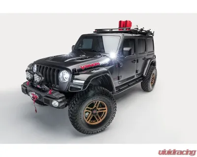 Vorsteiner JX Edition Carbon Fiber PP 2x2 Glossy Aero Fog Light Covers Jeep Wrangler JL 2018+ - VRJ1010