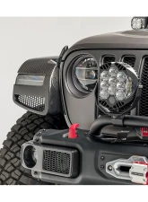 Vorsteiner JX Edition Carbon Fiber PP 2x2 Glossy Aero Fog Light Covers Jeep Wrangler JL 2018+                                     - VRJ1010 - Image 5
