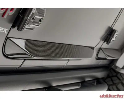 Vorsteiner JX Edition Carbon Fiber PP 2x2 Glossy Aero Rock Guards Jeep Wrangler JL 2018+ - VRJ1030