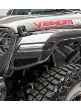 Vorsteiner JX Edition Carbon Fiber PP 2x2 Glossy Aero Front Fenders Jeep Wrangler JL 2018+                                     - VRJ1050 - Image 5