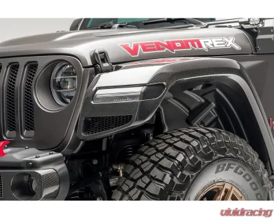 Vorsteiner JX Edition Carbon Fiber PP 2x2 Glossy Aero Front Fenders Jeep Wrangler JL 2018+ - VRJ1050