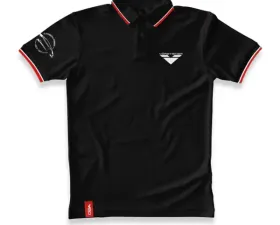 Vorsteiner V20 Polo Shirt Black w/ Red Stripe