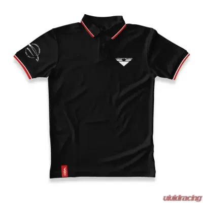 Vorsteiner V20 Polo Shirt Black w/ Red Stripe - ACC1078