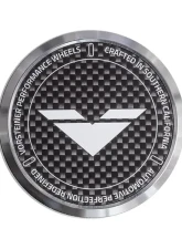 Vorsteiner Carbon Fiber Aluminum Center Cap Black w/ White Logo (V-FF & VPX-101 Wheels Only)                                     - CC17CF - Image 4