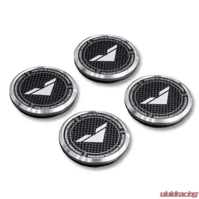 Vorsteiner Carbon Fiber Aluminum Center Cap Black w/ White Logo (V-FF & VPX-101 Wheels Only) - CC17CF