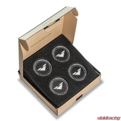 Vorsteiner Carbon Fiber Aluminum Center Cap Black w/ White Logo (V-FF & VPX-101 Wheels Only) - CC17CF