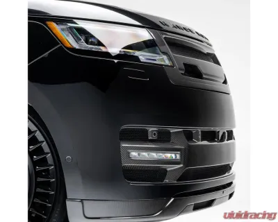 Front Middle Grill Satin Carbon Fiber PP 2x2 Kensington Edition Aero Program Land Rover Range Rover L460 2024+ - ROV1026