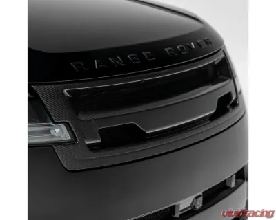 Front Upper Grill Glossy Carbon Fiber PP 2x2 Kensington Edition Aero Program Land Rover Range Rover L460 2024+ - ROV1035