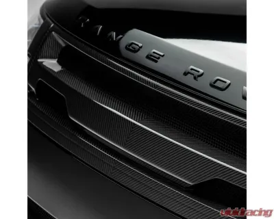 Front Upper Grill Glossy Carbon Fiber PP 2x2 Kensington Edition Aero Program Land Rover Range Rover L460 2024+ - ROV1035