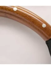 Nardi Kallista Universal 350mm Wood Steering Wheel - Perforated Leather with Polished Spokes                                     - NRD-5055-35-3000 - Image 4