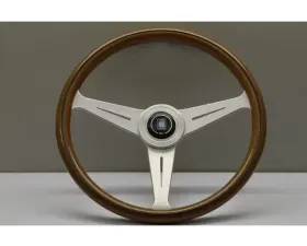Nardi 390mm ND Classic Steering Wheel Wood & Satin Spokes