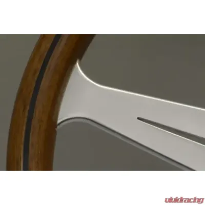 Nardi 390mm ND Classic Steering Wheel Wood & Satin Spokes - 5051.39.6300