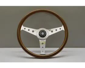 Nardi 360mm ND Classic Steering Wheel Wood & Dished Glossy Spokes w/ Round Holes