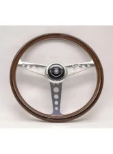 Nardi 360mm ND Classic Steering Wheel Wood & Polished Flat Spokes w/ Round Holes                                     - 5061.36.3200 - Image 3