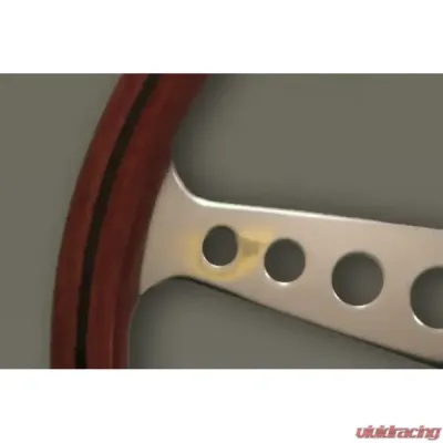 Nardi 360mm ND Classic Steering Wheel Wood & Polished Flat Spokes w/ Round Holes - 5061.36.3200