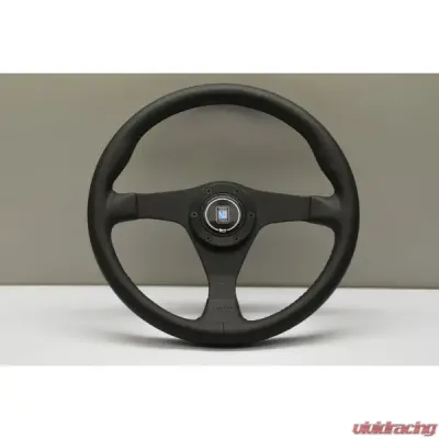 Nardi 350mm Gara Steering Wheel Black Leather/Stitching/Spokes/Anodized ring w/ Screws at Sight - 6020.35.2071