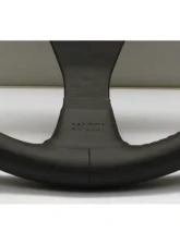 Nardi 350mm Gara Steering Wheel Black Leather/Stitching/Spokes/Anodized ring w/ Screws at Sight                                     - 6020.35.2071 - Image 2