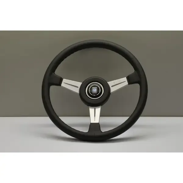 Nardi 365mm ND Classic Steering Wheel Black Leather & Satin Spokes/Black Stitching - 6051.36.6901