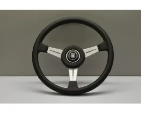 Nardi 365mm ND Classic Steering Wheel Black Leather & Satin Spokes/Black Stitching