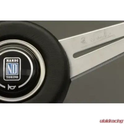 Nardi 365mm ND Classic Steering Wheel Black Leather & Satin Spokes/Black Stitching - 6051.36.6901