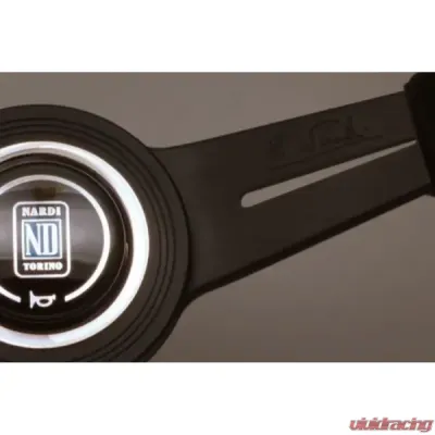Nardi 340mm ND Classic Steering Wheel Black Suede & Black Anodized Spokes/Black Stitching - 6061.34.2081