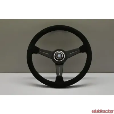 Nardi 360mm ND Classic Steering Wheel Black Suede & Black Anodized Spokes/Black Stitching - 6061.36.2081